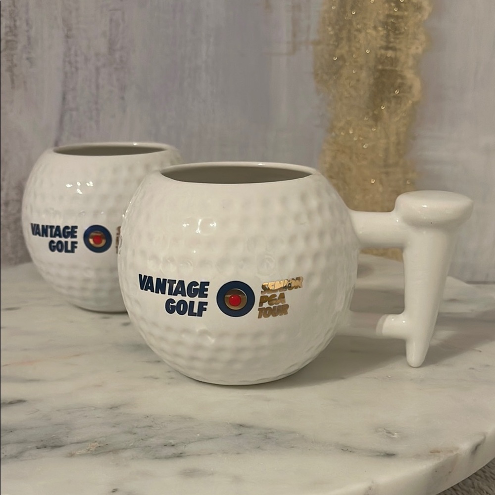 Antage Golf - Senior PHA Tour - Set of 2  White Ceramic Mugs 🏌🏼🏌🏻‍♀️🏌️‍♂️